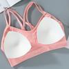 Женский спортивный бюстгальтер с несколькими бретелями, открытой спиной, пуш-ап, быстросохнущий, без косточек, бесшовный спортивный бюстгальтер со съемными подкладками