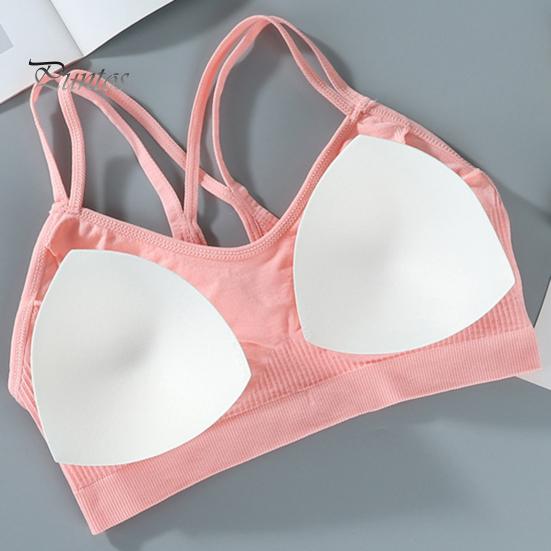 Женский спортивный бюстгальтер с несколькими бретелями, открытой спиной, пуш-ап, быстросохнущий, без косточек, бесшовный спортивный бюстгальтер со съемными подкладками