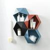 1 Pcs Nordic Style Decor Wall Mount Hexagonal Frame Books Toys Flower Pot Storage Shelf Holder Figurines Display Crafts Shelves