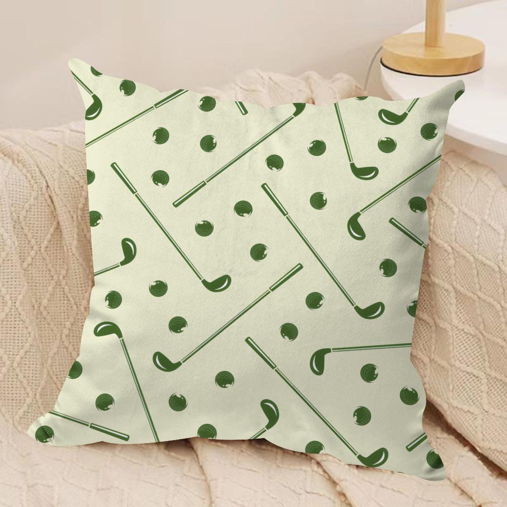 Retro Golf Cushion Cover Soft Plush Fabric DoubleSided Printed Cushion Covers for All Seasons Modern HomeDecor Gift