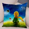 Little Prince Cushion Cover Decor France Anime Cartoon Print Pillow Case for Sofa Home Children Room Soft Plush Throw Pillowcase