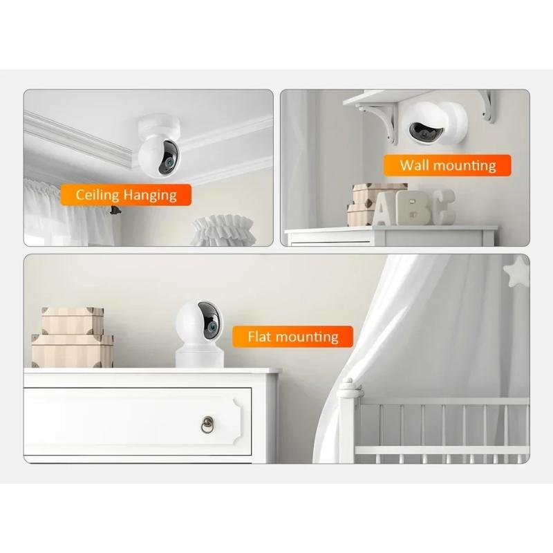 Умная мини-камера 5G Wifi IP 4MP для внутренней беспроводной безопасности домашняя камера видеонаблюдения с автоматическим отслеживанием и радионяней