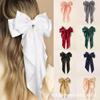 Fashion Vintage Satin Big Bow Hair Pin for Girls Sweet Spring Clip Headwear Headdress Hair Accessories for Women