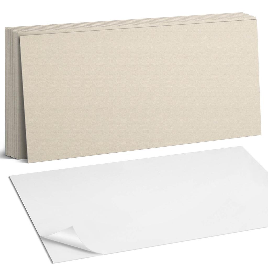 Paczka Kafelków Pcv Z Wzorem Do Salonu Samoprzylepne Kolor Beżowy 10X40X20 Cm