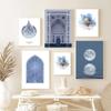 Мечеть мусульманский плакат исламский синий Ташкент настенное искусство холст морская луна живопись скандинавская гостиная украшение интерьера PrintPicture