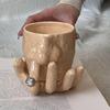 Кружка для ковыряния в носу Смешная кружка-нос с ручкой-пальцем Керамическая чашка для хранения с рельефной ручкой-ладонью Подставка для колец для украшения дома и офиса Подарок