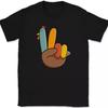 Turkey Hand Thanksgiving T-Shirt Funny Holiday Peace Humor Graphic Gift Tee
