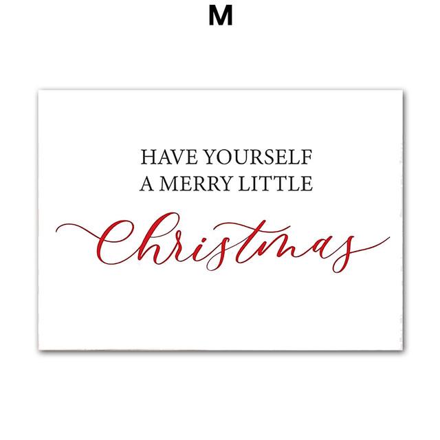 Веселая рождественская собака лось рождественская елка подарок настенная живопись холст праздничный постер и принт картина для гостиной домашний декор