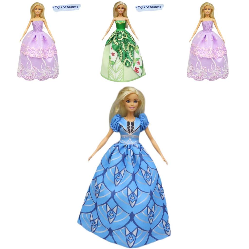Fashionable Barbie Doll Costume Children's Pretend Play Clothing With Elegant Wedding Dress Available In Multiple Colors