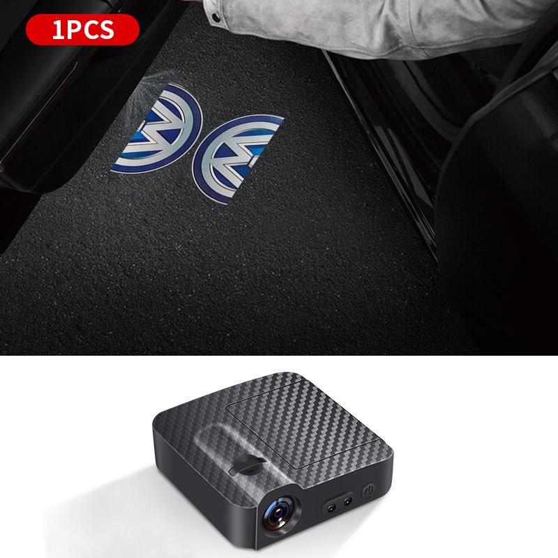 VW GTI GOLF Car Stickers Car Logo LED Wireless Courtesy door projector Shadow Light Auto For Volkswagen VW Line MK6 MK7 MK8 Car 