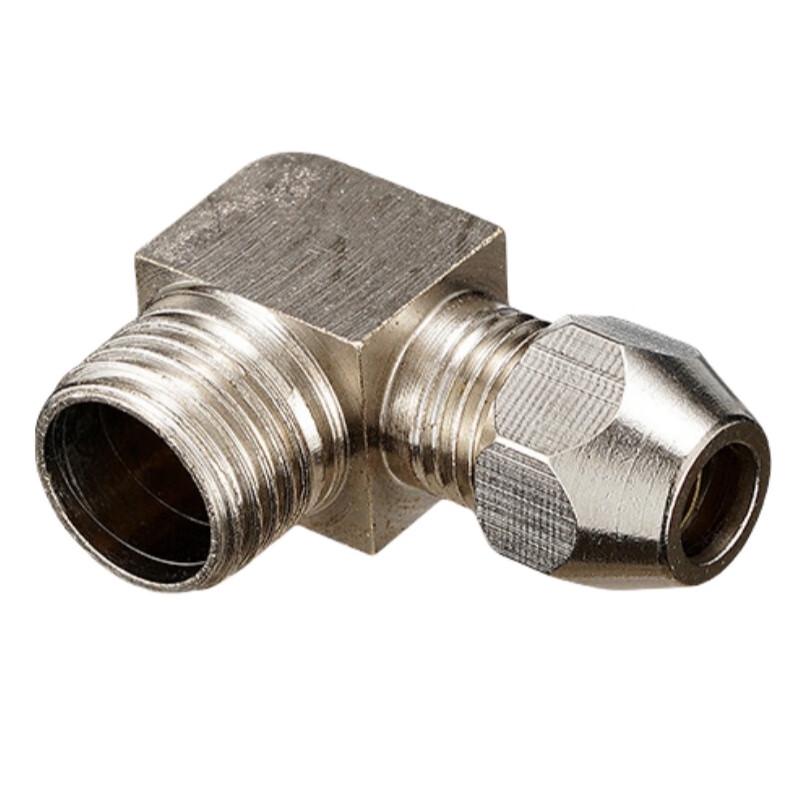 Copper Nickel-Plated 90-Degree Compression Male Elbow Fitting