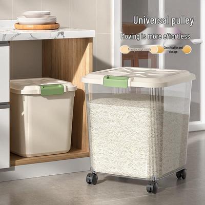 Утолщенный влагонепроницаемый контейнер для хранения риса и муки, защищенный от насекомых