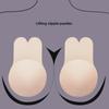 Наклейки на соски в виде кроличьих ушек: Пуш-ап, Дышащие, Невидимые, Силиконовые накладки для подъема груди, Защищающие от оголения