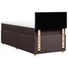 Box Spring Bed with Mattress Dark Brown 80 x 200 cm Fabric