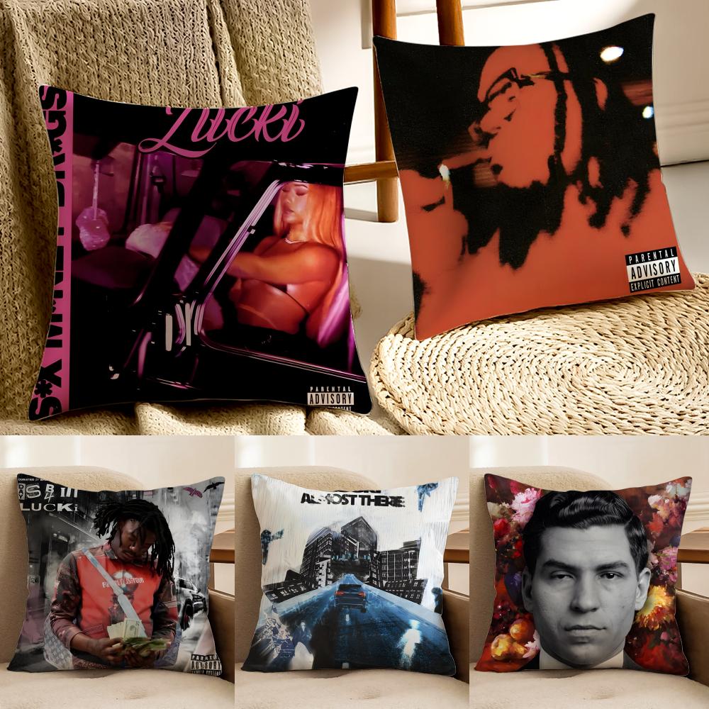 Mellow HipHop American Rapper LLucki Cushion Cover Pillowcase Antidustmite living Room Sofa Decor Cushion Room