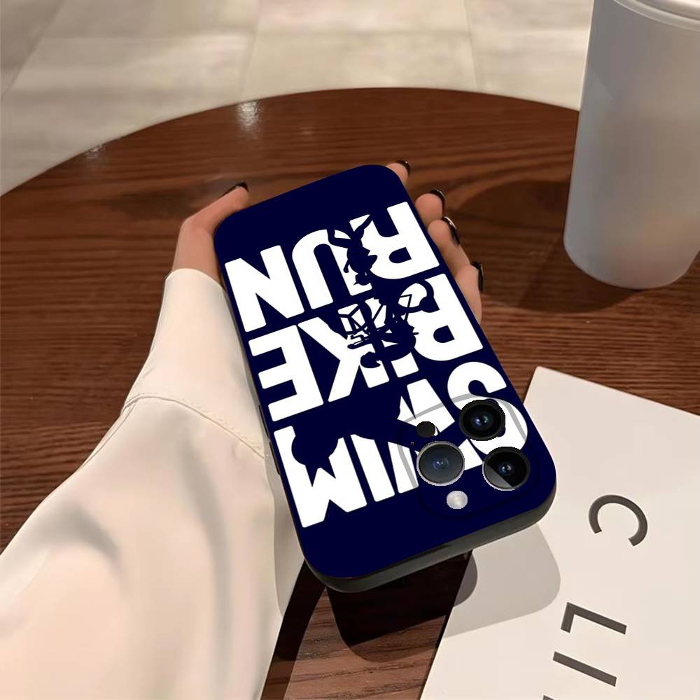Чехол для телефона с дизайном «Триатлон: Плавание, Велосипед, Бег» для iPhone 17,16,15,14,13,12,11, Pro, X, Xs, Max, Plus Ударопрочный чехол