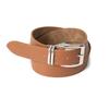 Halden (W) Wide Silver Two Line Fake Leather Belt (T029_tan)