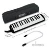 Aiersi for and Includes Soft Tabletop and Standing Pipe ME-32AD 32-Key Melodica, Plastic, Beginners, Children, Students, Case, Hose,
