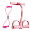 6-Tube Pedal Ankle Puller Figure 8 Resistance Band Elastic Yoga Sit-up Pull Rope with Handle Men Women Pedal Tensioner Exerciser Workout Equipment