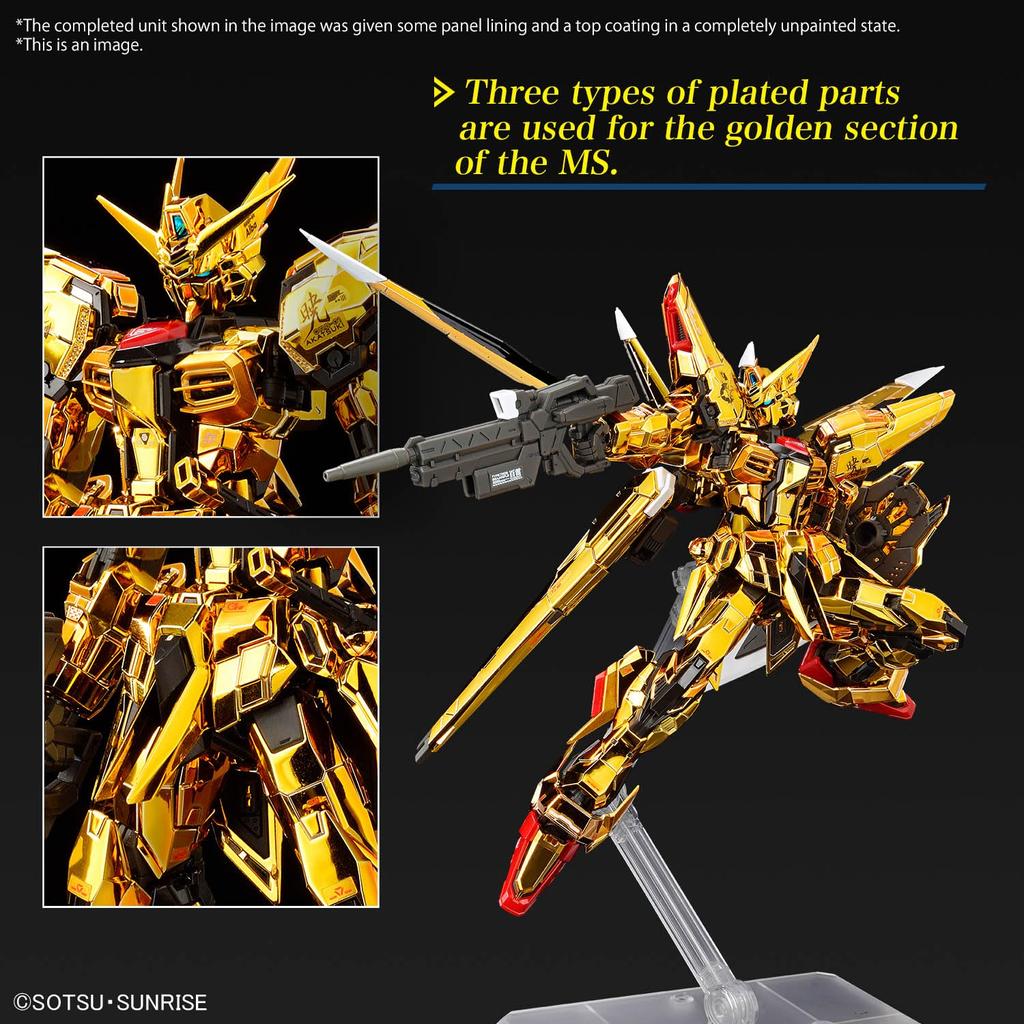 BANDAI SPIRITS RG Mobile Suit Gundam SEED DESTINY Akatsuki Gundam with Sea Scale Plastic Model (Equipped Steller's Eagle) 1/144 Color-coded