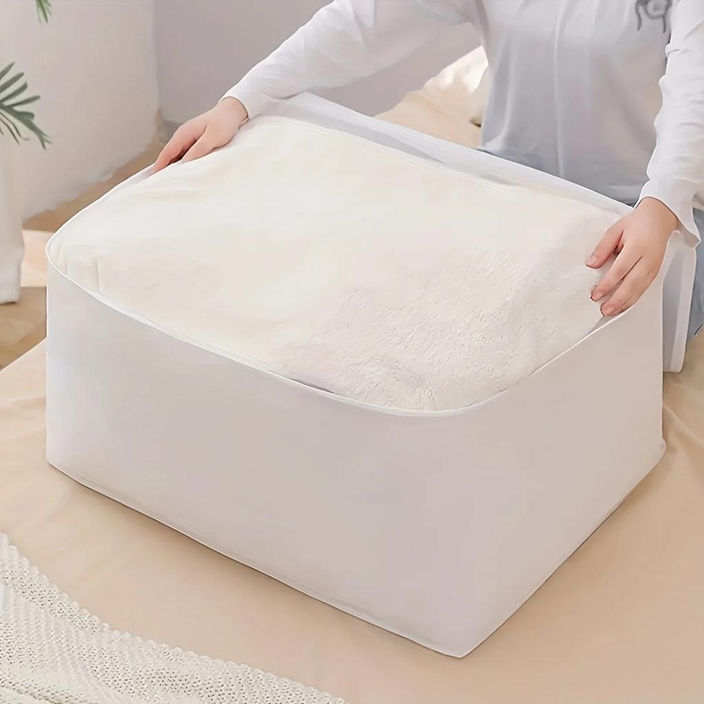 1 шт.-Большая сумка для хранения с крышкой на молнии, контейнер для хранения постельных принадлежностей, одежды, брюк, прочная молния