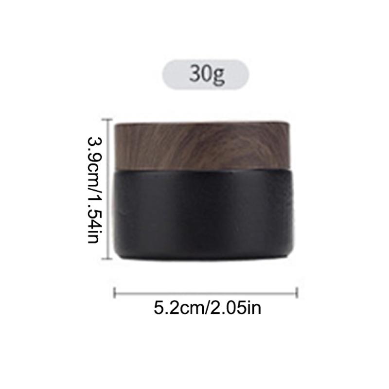 Plastic Lid Empty Jars Black Glass Cream Jar Cosmetic Container 10/30/60g Glass Bottle Make Up Container Travel Cosmetic Jars