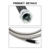 52" Length SS Braided Transmission Cooler Hose Lines For TH350 700R4 TH400