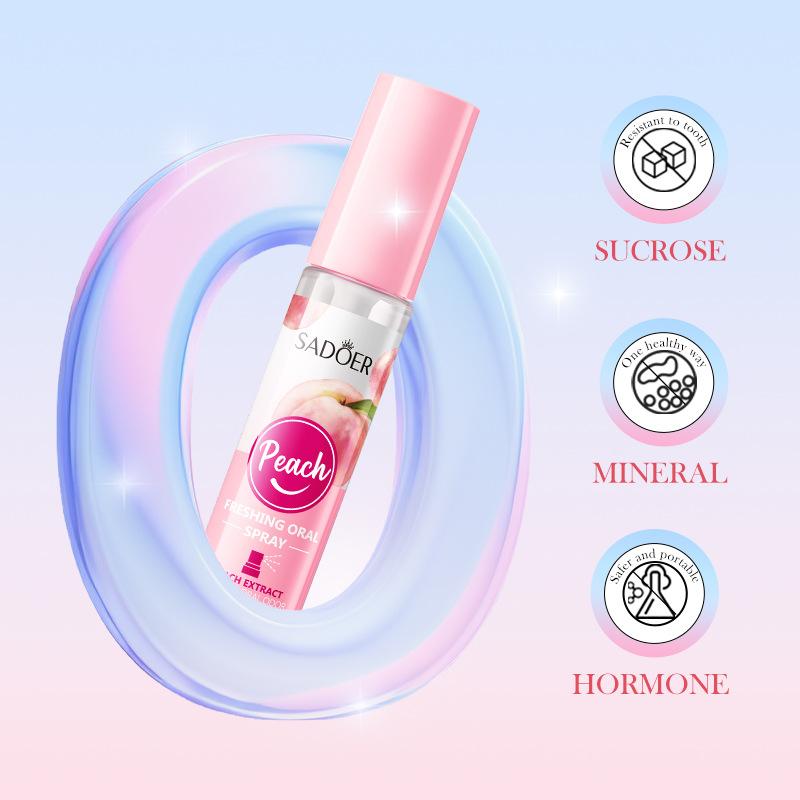 Спрей для полости рта Peach Fresh, спрей для устранения свежего дыхания и неприятного запаха изо рта для ухода за полостью рта,