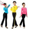 Children's Autumn Cotton Dance Costume: Short Sleeve Performance & Practice Attire for Girls.