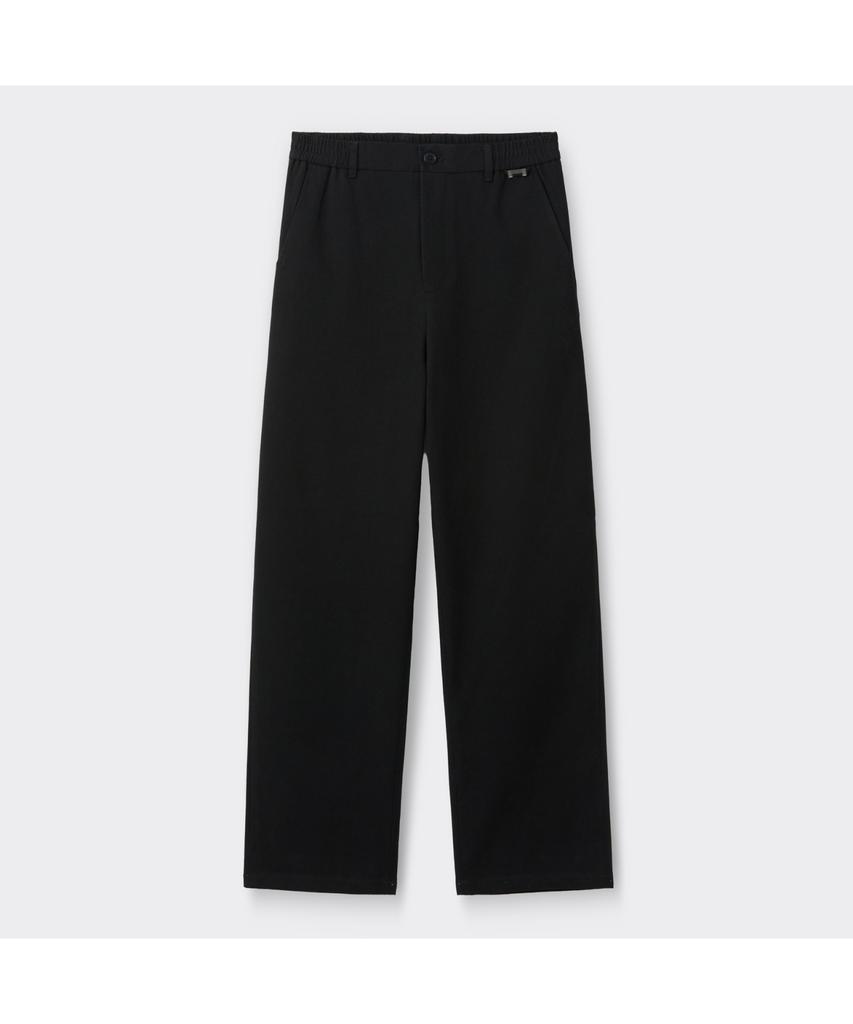 Keoseuuteommellou Black Straight Fit Cotton Pants Cwpas26111Bkx