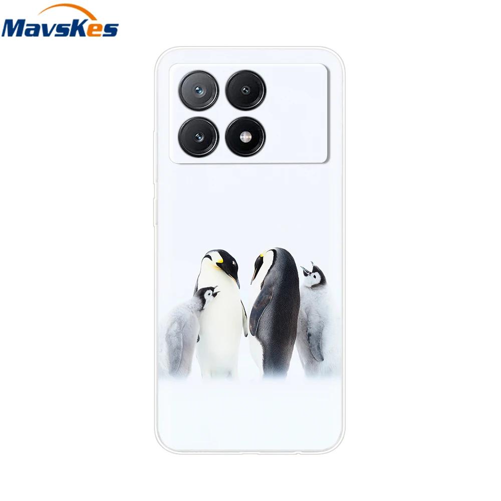 Чехол для Xiaomi Poco X6 Pro Мягкий окрашенный ТПУ чехол для телефона Для Xiomi Poco X6 PocoX6 Pro 5G Силиконовый чехол Цветочный Fundas Защитный
