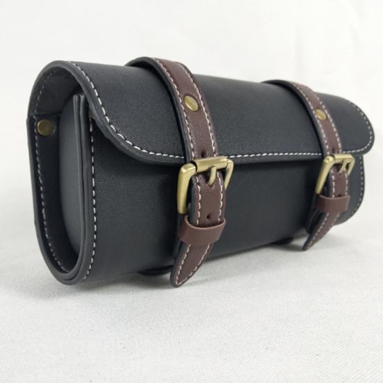 Сумка-седло для велосипеда в стиле ретро, ​​универсальная сумка для хранения электрического скутера для мотоцикла, велосипеда с регулируемыми пряжками, стильное организованное решение