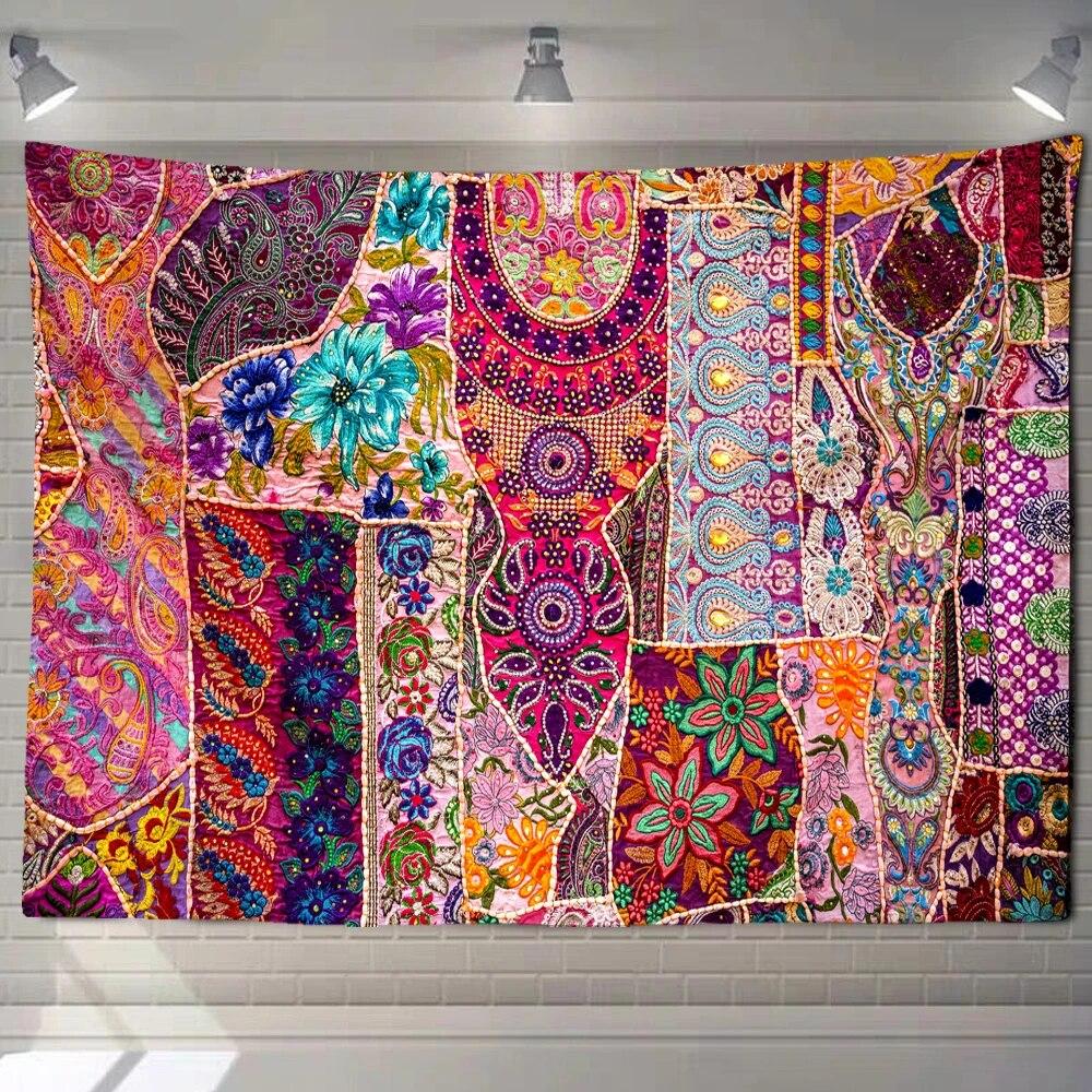 Mandala Tapestry Wall Hanging Psychedelic Bohemian Yoga Shawl Cushion Mattress Room Home Decoration Hanging Cloth