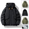 Men's Hooded Down Jacket Men's Winter New Men's Workwear Tops Thickened White Duck Down Jacket