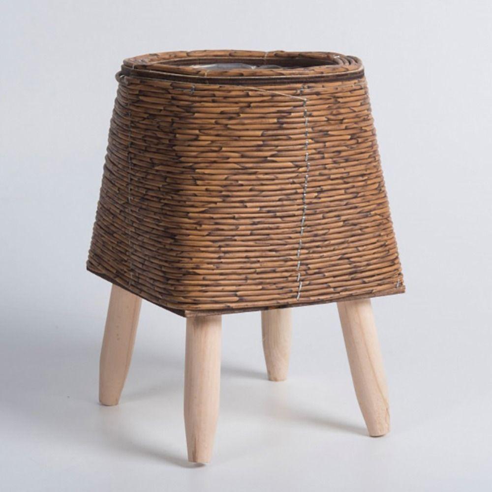 Rattan Woven Flower Pot With Removable Legs Wove Plant Stand High Quality Flower Planters