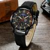 Fashion Men's Luxury Business Quartz Watches Analog PU Leather Wrist Watch With, Men's Gifts