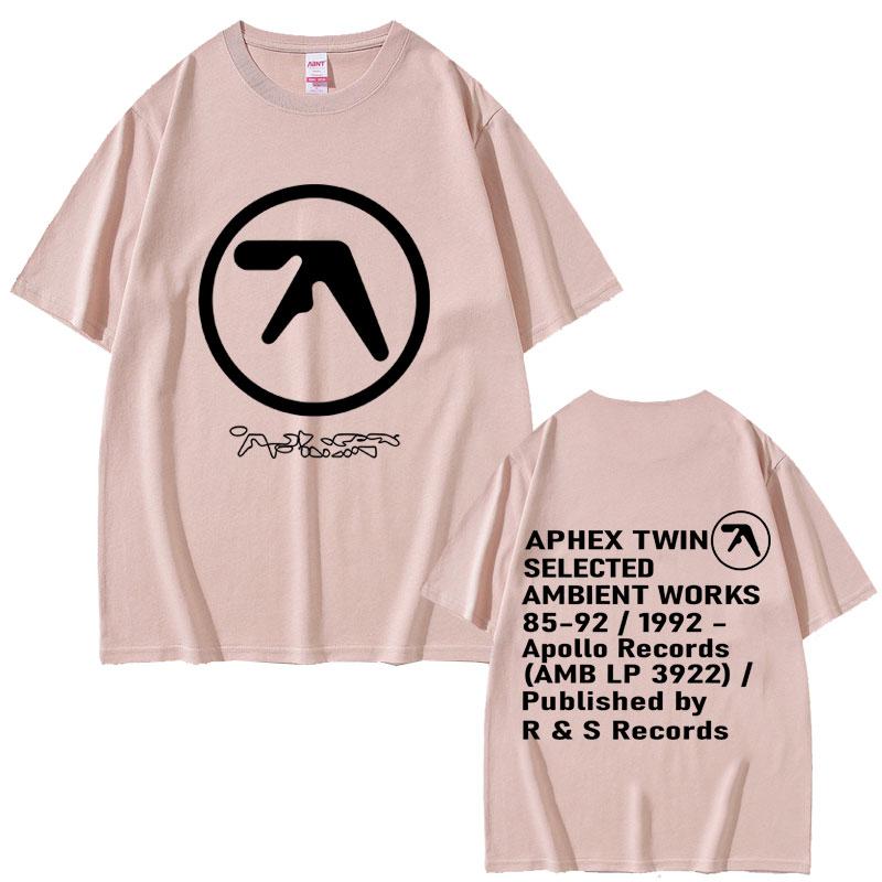 Графическая футболка Aphex Twin Мужская Женская Повседневная Хлопковая Винтажная С коротким рукавом Мужская Готическая Рок Футболки Оверсайз Уличная одежда