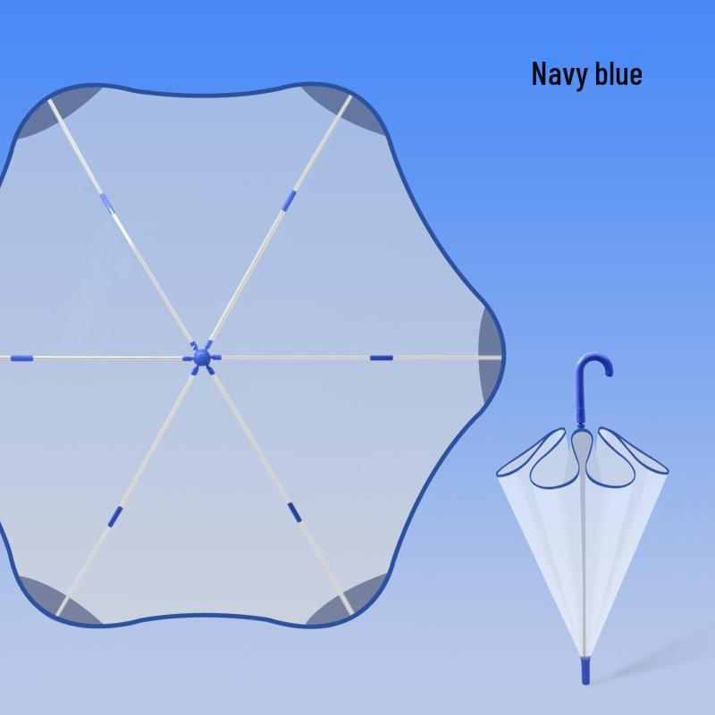 Детский безопасный прозрачный зонт с мультяшным рисунком: Автоматический, Дизайн с круглыми углами для мальчиков и девочек детского сада