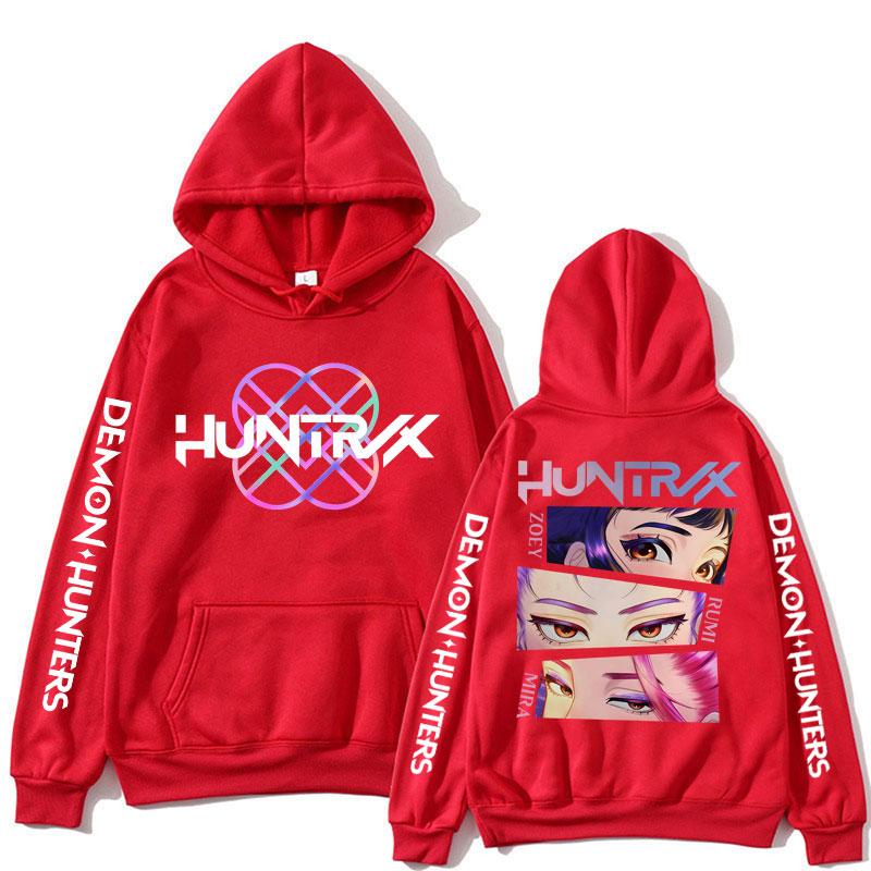 Kpop Аниме Охотники на демонов Huntrix Girls Худи Мужчины Женщины Мода Эстетичная Толстовка Оверсайз Флис Y2k Длинный Рукав Уличная Одежда