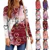 Women's Loose Round Neck Raglan Sleeve Printed Long Sleeve T-Shirt Pullover