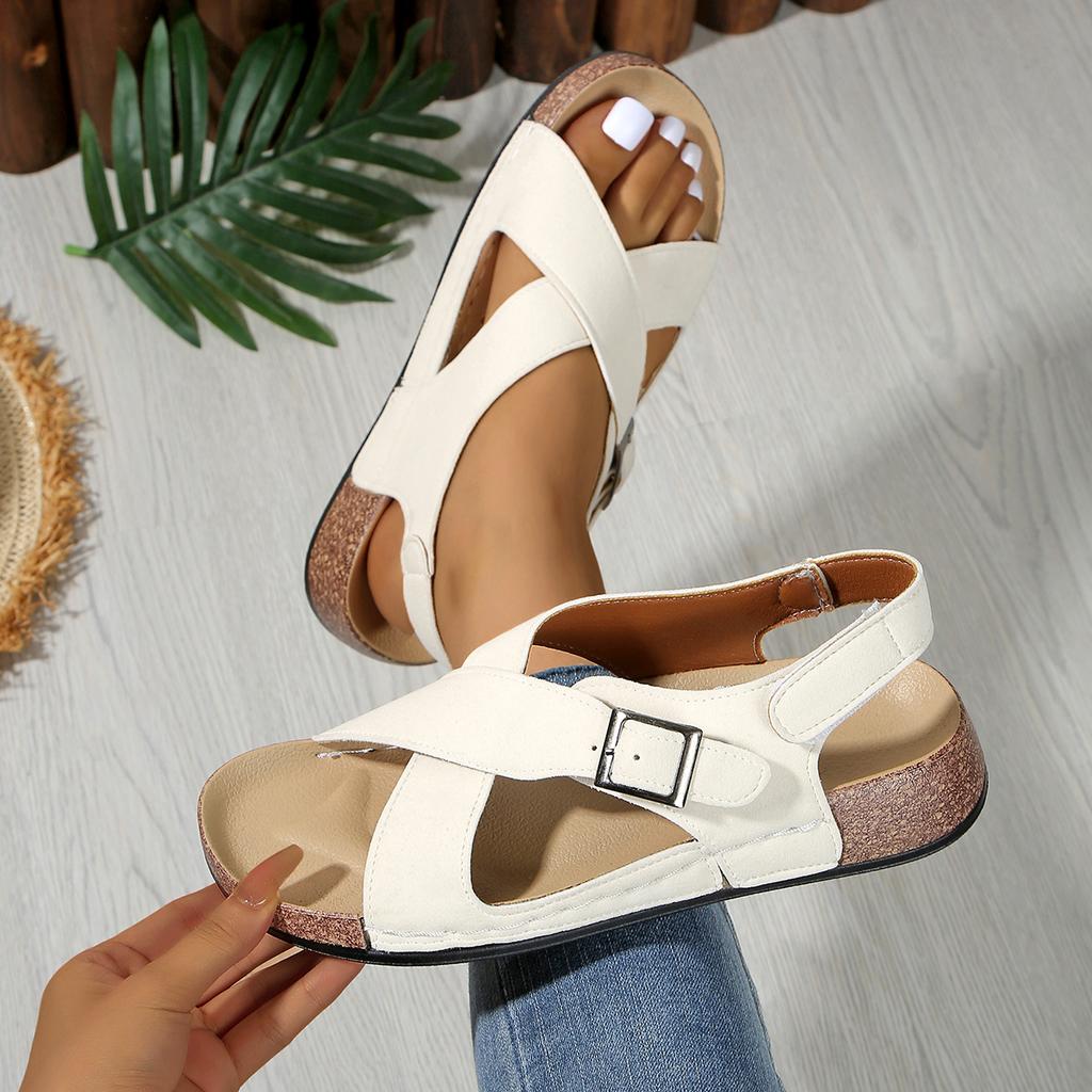 Women Sandals Brand Lightweight Gladiator Women Beach Sandals Cork Open Toe Outdoor Walking Shoes for Women Sandalias De Mujer