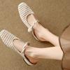 Fashion Hollow Breathable Summer Women Shoes 2024 New Casual Fashion Women's Closed Toe Slippers Comfortable Versatile Low-heeled Slides