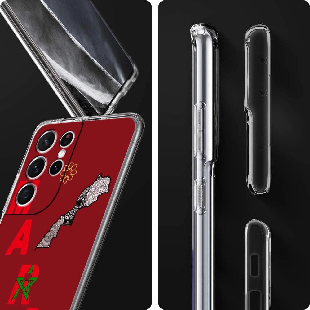 Флаг Марокко Maroc Марокко Паспорт Чехол для телефона для Samsung Galaxy S25 S24 Plus S23 FE S22 S21 S20 Ultra 5G S10 S10E Прозрачный чехол