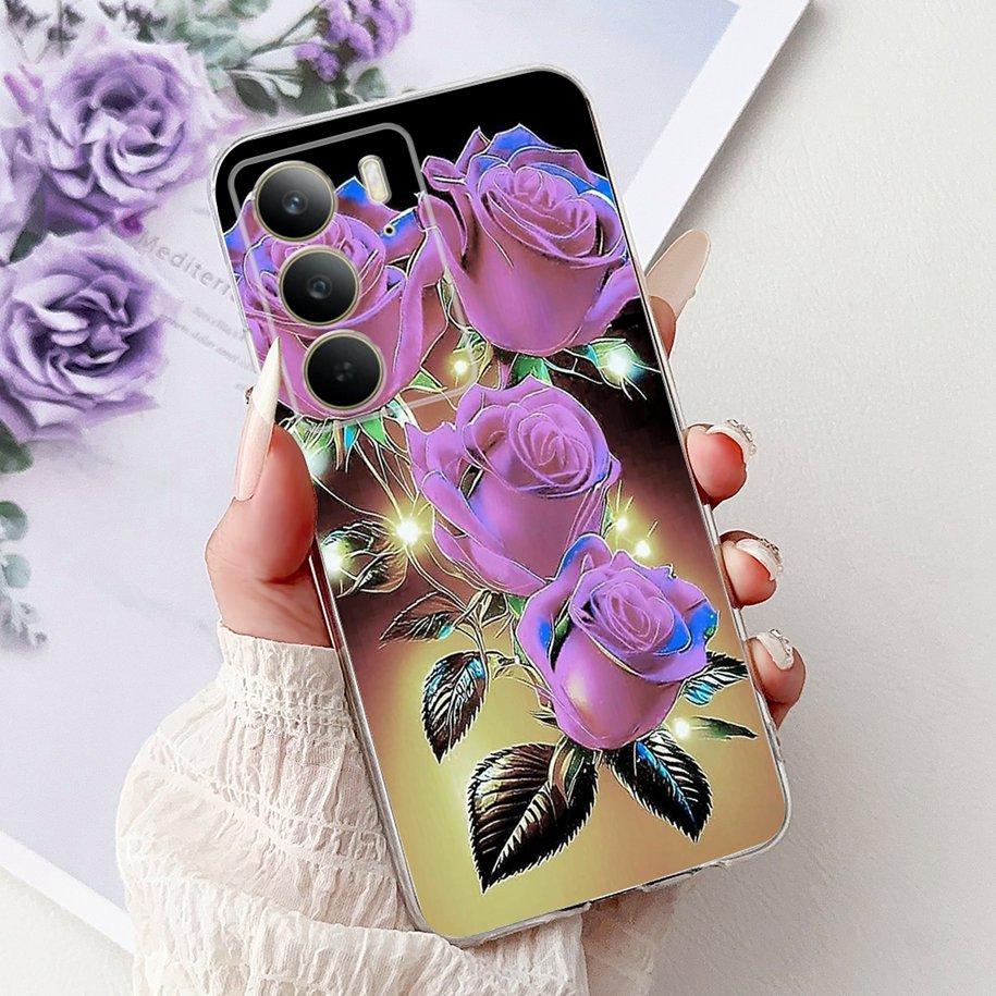 Для OPPO Realme C75 4G Чехол 2025 Новая Мода Бабочка Сердце Цветок Мягкий Прозрачный Силиконовый Чехол Для RealmeC75 C 75 Чехол
