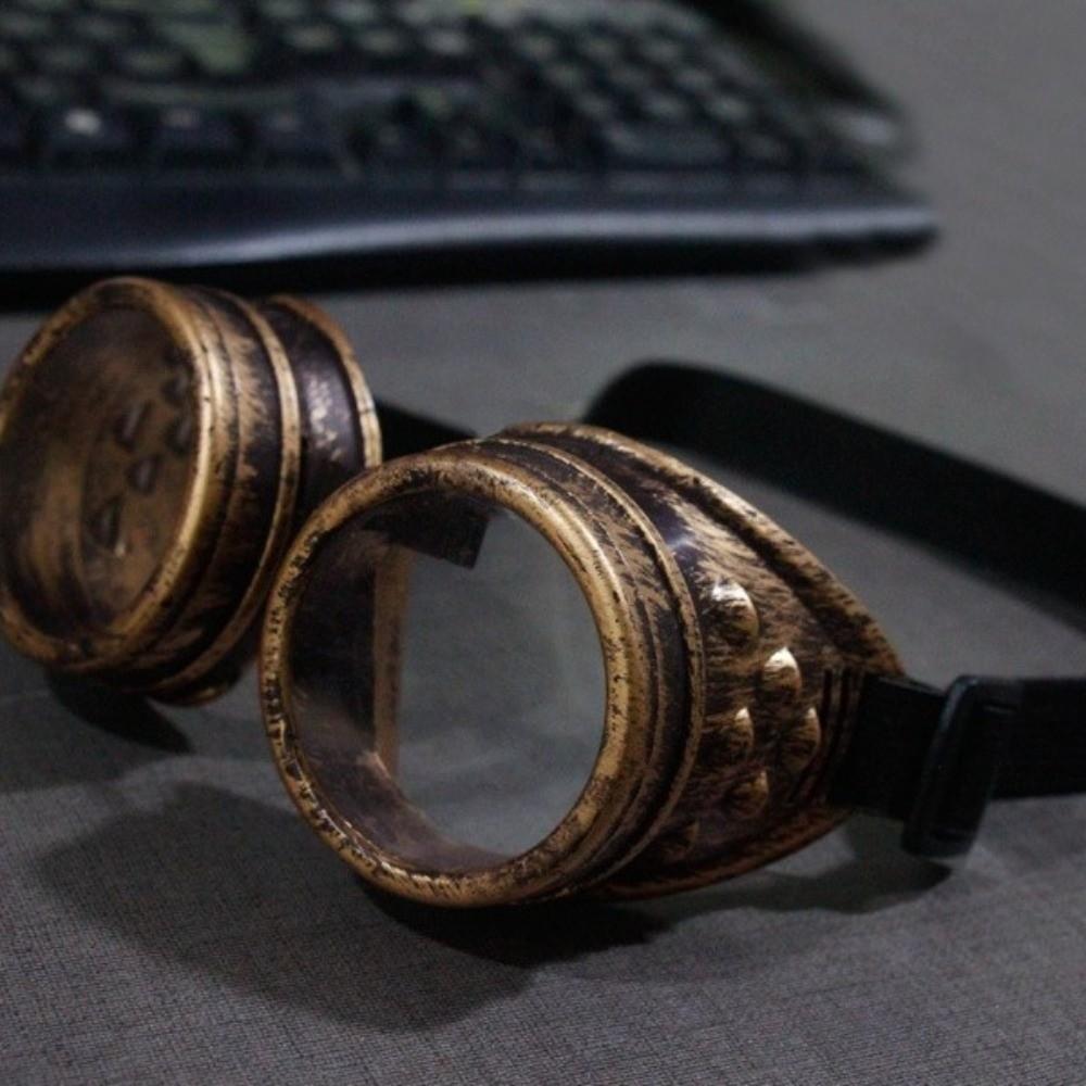 Vintage Steampunk Goggles Glasses Victorian Motorcycle Goggles New Cyber Goggles  for Men Women