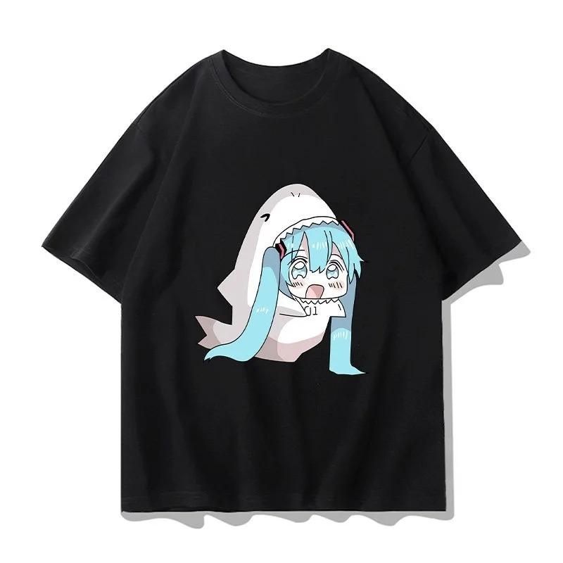 Hatsune Miku Chibi "Toilet Paper Meme" Black Women And Men Comfortable Fashion T-Shirt