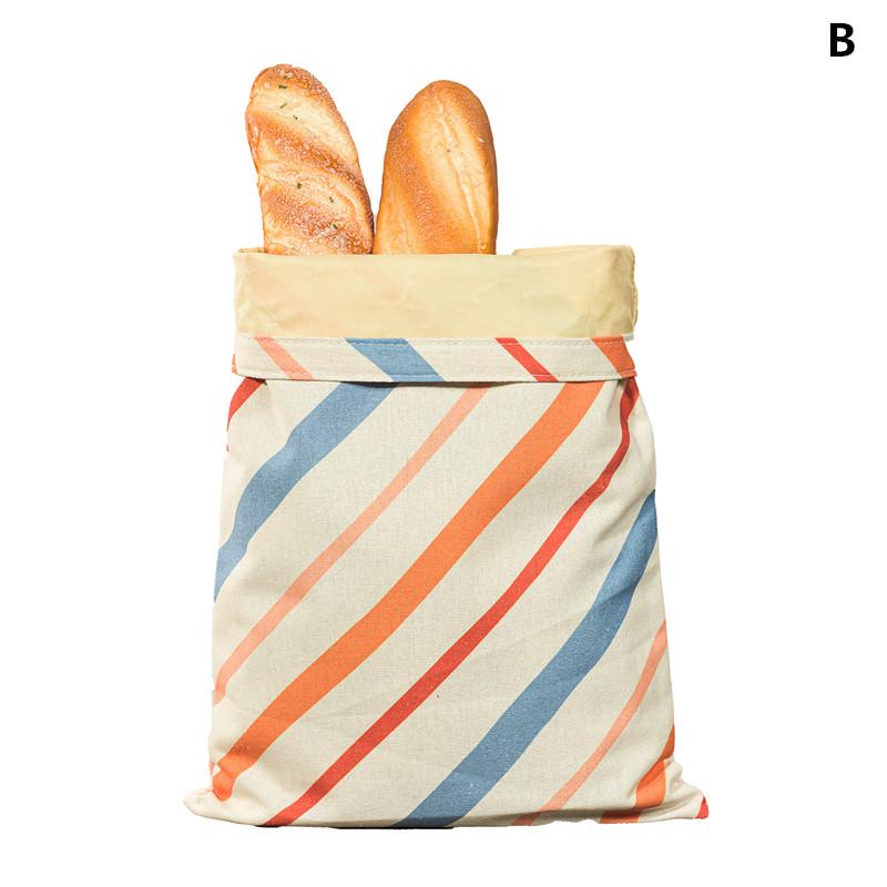 Portable Food Grade Cotton Bread Bags Reusable Homemade Loaf Bag Kitchen Storage Bread Large Washable Storage Bag Food Organizer