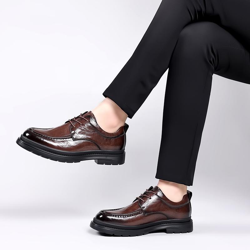 Мужские повседневные туфли оксфорды на шнуровке удобные мужские туфли из натуральной кожи модный дизайн формальные свадебные туфли для мужчин