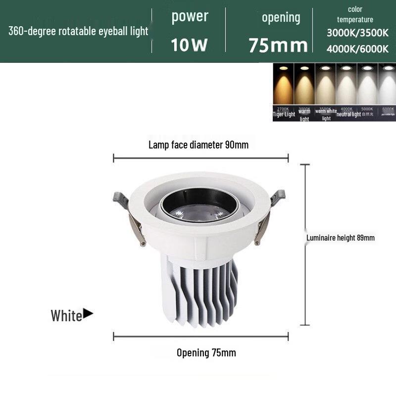 High CRI Recessed LED Spotlight