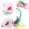 10Pcs Practical Feather Tail Gift Cat Mouse Toys Mice Rattle Set Interactive Cat Toy Kittens
